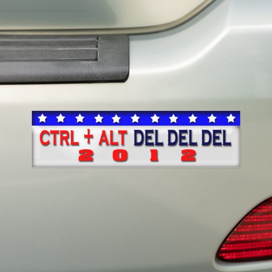 Herstart 2012 bumpersticker (Op auto)