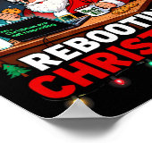Herstartende Grappige Kerstman's Technische Onders Poster (Hoek)