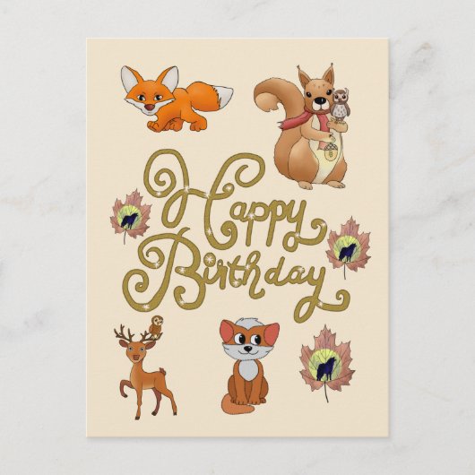 Herstbild Geburtstag Briefkaart (Voorkant)
