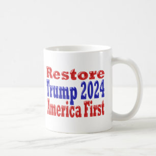 Herstel Amerika Eerste Trump 2024 halve Koffiemok