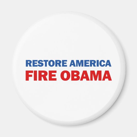 Herstel Amerikaanse brand Obama Magneet (Voorkant)