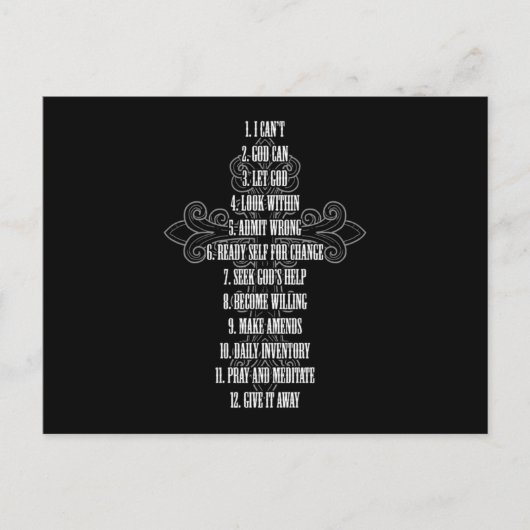 Herstel Christelijke dwars 12-stapgids T vieren Briefkaart (Voorkant)