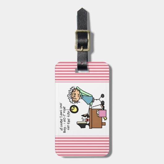 Herstel de Eerste Humor van de Keer Bagagelabel (Voorkant verticaal)