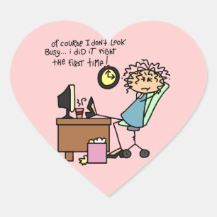 Herstel de Eerste Humor van de Keer Hart Sticker