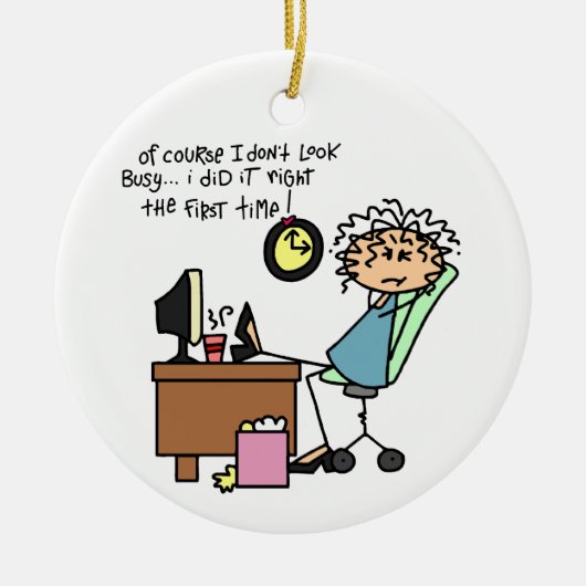 Herstel de Eerste Humor van de Keer Keramisch Ornament (Voorkant)