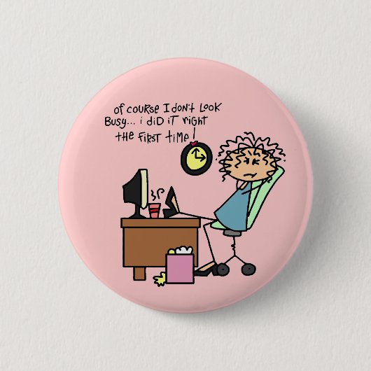 Herstel de Eerste Humor van de Keer Ronde Button 5,7 Cm (Voorkant)