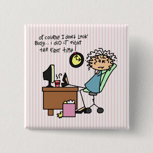 Herstel de Eerste Humor van de Keer Vierkante Button 5,1 Cm