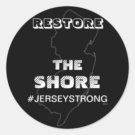 HERSTEL DE SHORE - JERSEY STICKER (Voorkant)