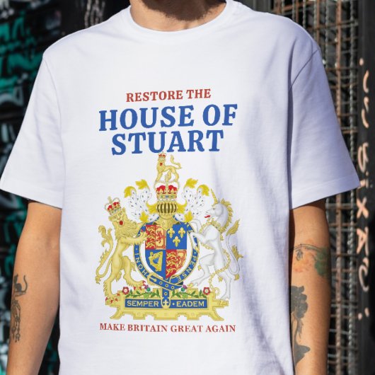 Herstel De Stuart Monarchie Monarchist Katholiek T-shirt
