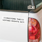 Herstel de Voting Rights Act Hankamer Artjunkhaus Bumpersticker (Op Truck)
