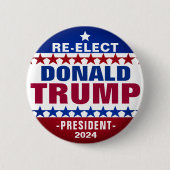 HERSTEL DONALD TRUMP 2024 Campaign Button (Voorkant)