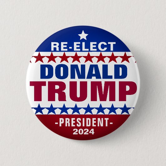 HERSTEL DONALD TRUMP 2024 Campaign Button (Voorkant)