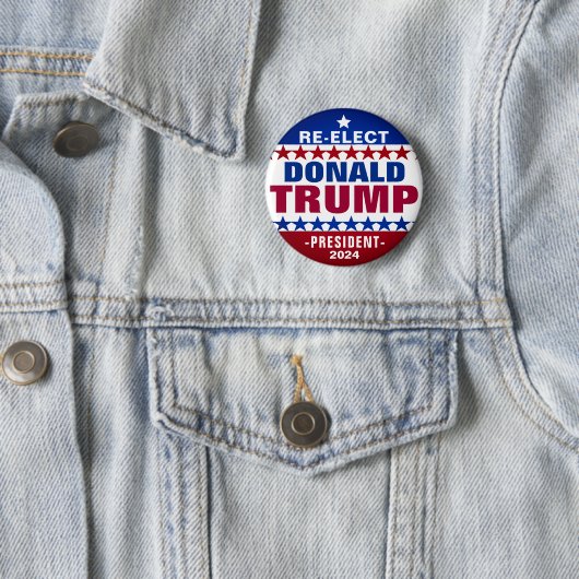 HERSTEL DONALD TRUMP 2024 Campaign Button (In situ)