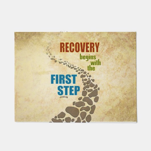 Herstel, eerste stap (12 stap, drugsvrij) deurmat (Voorkant)