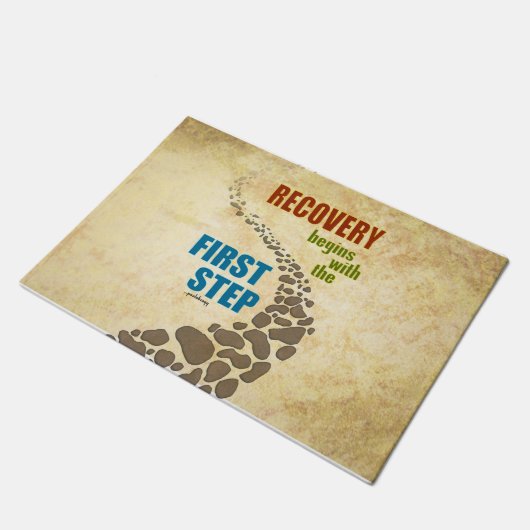 Herstel, eerste stap (12 stap, drugsvrij) deurmat (Schuin)