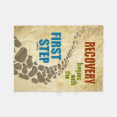 Herstel, eerste stap (12 stap, drugsvrij) fleece deken (Voorkant (Horizontaal))