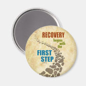 Herstel, eerste stap (12 stap, drugsvrij) magneet (Voorkant / Achterkant)