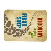 Herstel, eerste stap (12 stap, drugsvrij) magneet (Horizontaal)