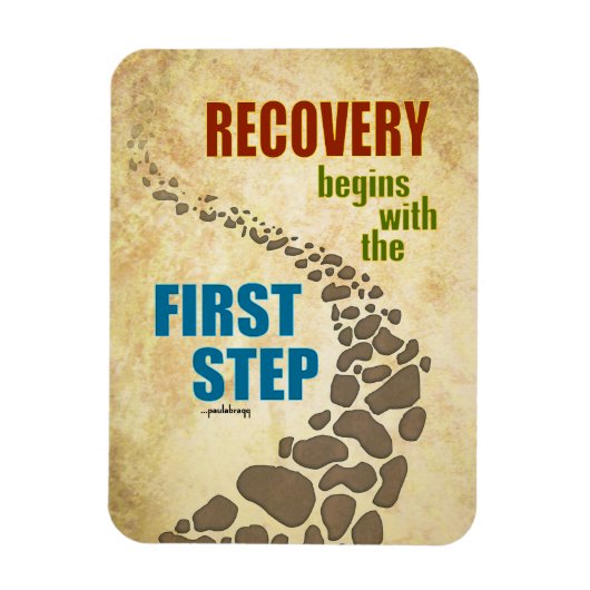 Herstel, eerste stap (12 stap, drugsvrij) magneet (Verticaal)