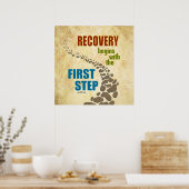Herstel, eerste stap (12 stap, drugsvrij) poster (Keuken)