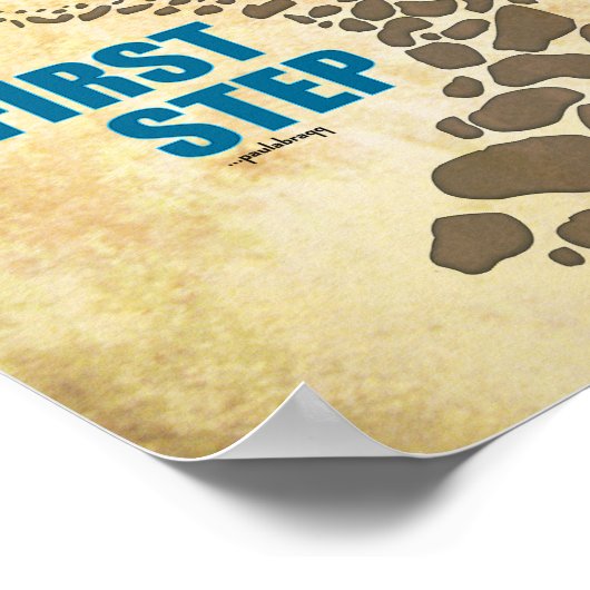 Herstel, eerste stap (12 stap, drugsvrij) poster (Hoek)