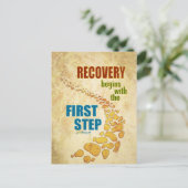 Herstel, eerste stap (12 stap, herstel) briefkaart (Staand voorkant)