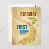 Herstel, eerste stap (12 stap, herstel) briefkaart (Voorkant / Achterkant)