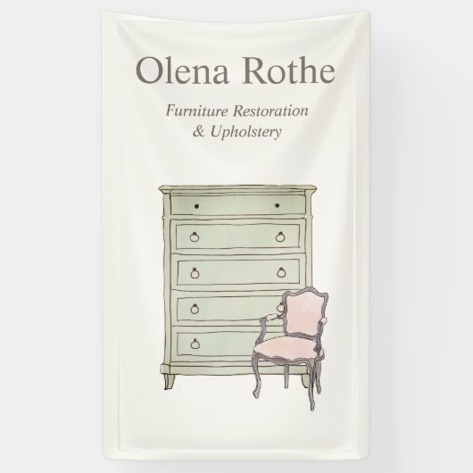 Herstel en reparatie van meubelen spandoek (Verticaal)