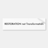 HERSTEL geen transformatie Bumpersticker (Voorkant)