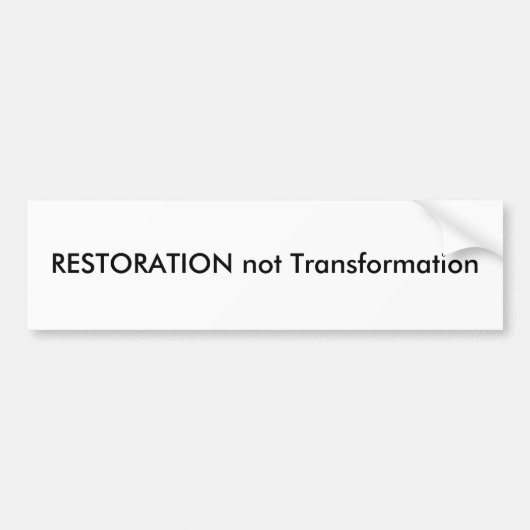 HERSTEL geen transformatie Bumpersticker (Voorkant)