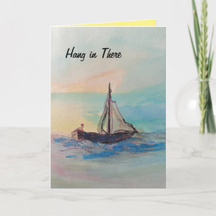 Herstel "hang in there" waterverf kaart