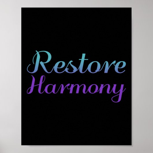 Herstel Harmony Suicide Prevention Depression Awar Poster (Voorkant)