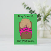 Herstel Hond Weg Grappig Gepersonaliseerd Briefkaart (Staand voorkant)