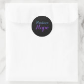 Herstel Hoop Preventie Ronde Sticker (Tas)