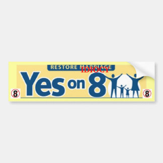 Herstel IDIOCY, stem NEE over PROP 8 Bumpersticker