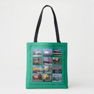 herstel is een reis en leuzen 25r tote bag