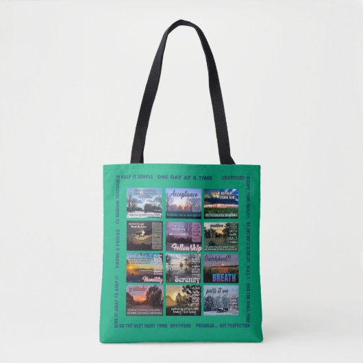 herstel is een reis en leuzen 25r tote bag (Voorkant)