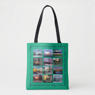 Herstel is een reis en slogans 25R Tote Bag