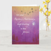 Herstel Jubileum Golden Night Sky Kaart (Gele Bloem)