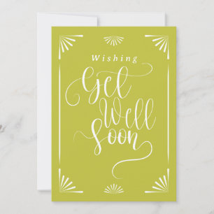 Herstel Minimalistische Art Deco Groen Feestdagenkaart