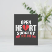 Herstel na een openhartoperatie met een bypass briefkaart (Staand voorkant)