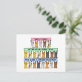 Herstel na een operatie, Cartoon Briefkaart (Staand voorkant)