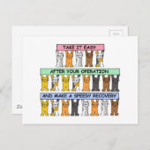 Herstel na een operatie, Cartoon Briefkaart (Voorkant / Achterkant)