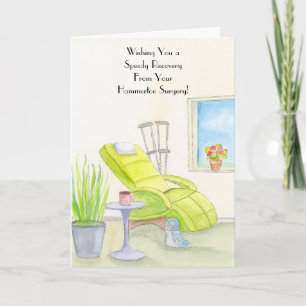 Herstel na hamerteenchirurgie Krukken & schoen Kaart