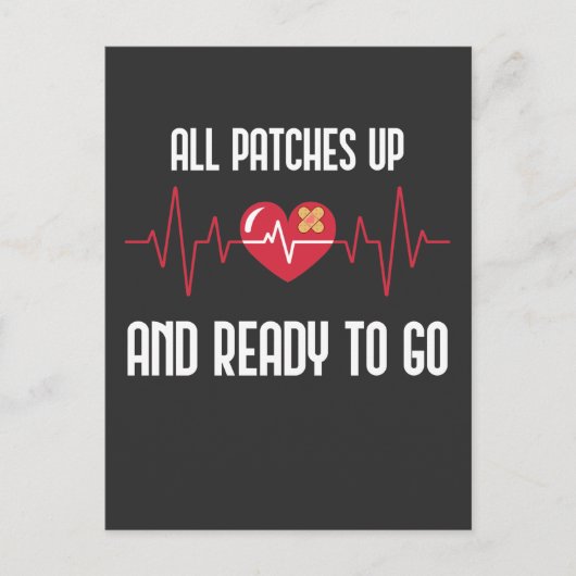 Herstel na hartoperatie Bypass-herstel Briefkaart (Voorkant)