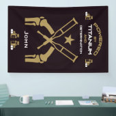 Herstel na knieoperatie, beterschap spandoek (Beurs)