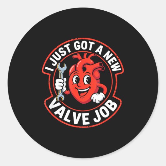 Herstel na openhartoperatie grappig ronde sticker (Voorkant)