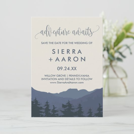 Herstel naar het Avontuur van de Bergen Save The Date (Staand voorkant)