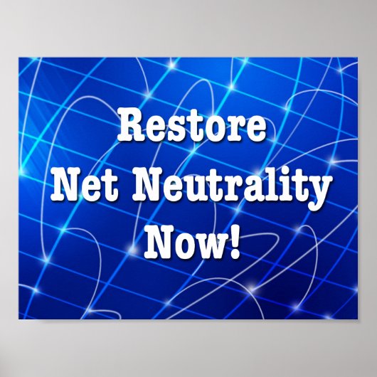 Herstel nu de Netto Neutraliteit! Poster (Voorkant)