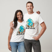 Herstel onze aarde - gelukkige planeet met vredest t-shirt (Unisex)